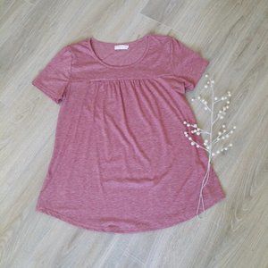 Halife Short Sleeve Women's Baby doll Tunic Top-M